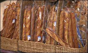 Bread in a supermarket