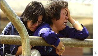 Relatives grieving