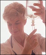 A nurse at work
