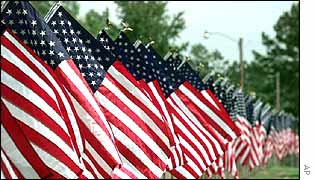 US flags
