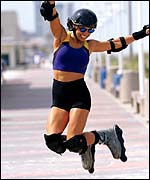 Skater jumping
