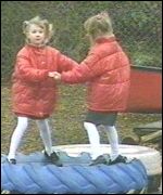 girls playing