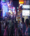 Ibiza street with pubs