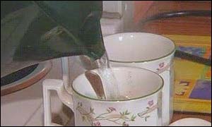 Kettle and cups