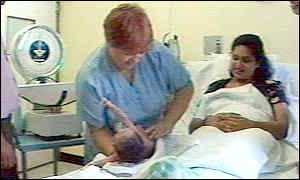 Newborn and midwife