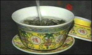 A cup of green tea
