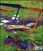The scooter remains