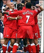 Middlesbrough players celebrate