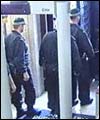 Police leave Stormont after the raid