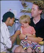 Doctor and patients