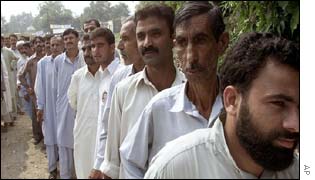 Queue of voters