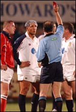 Gavin Henson is dismissed against Llanelli