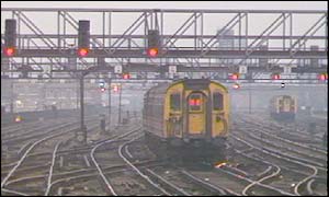 Train at signal