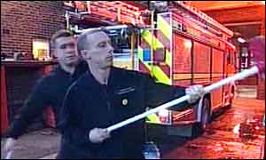 firemen grab