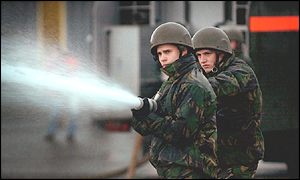 Army firefighters