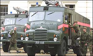 Military fire crew