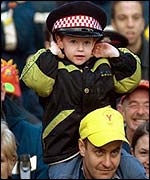 Boy at rally