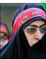Basij demonstrators