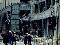Bishopsgate shortly after the bombing