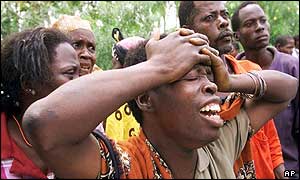 Kenyan mourner