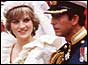 Prince and Princess of Wales on their wedding day in 1981