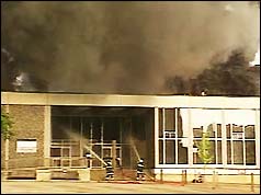 Library fire