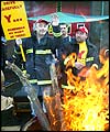 Firefighters on a picket line