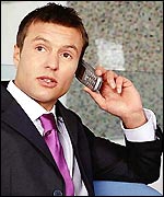 Man on mobile phone