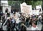 Photograph of demonstrators in Dublin