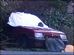 The dead policemen's unmarked car