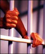 Man behind bars