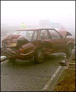 Crashed car