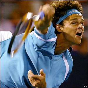 Brazil's Gustavo Kuerten in action