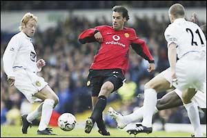 Man Utd's Ruud van Nistelrooy in action