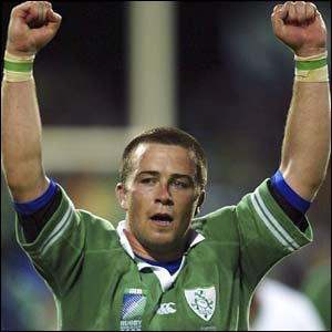 Marcus Horan celebrates Ireland's close win 