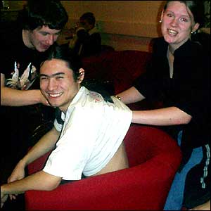 Getting a massage