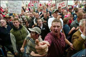 Angry crowd