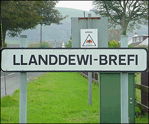 A roadside sign