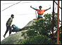 Demonstrators on the Babri mosque (copyright: AP)