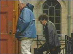 Bob Dylan arrives