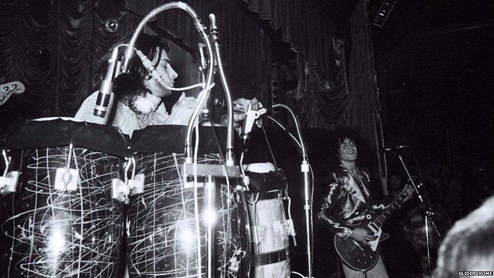 Marc Bolan on stage at the Gliderdrome Image copyright Gliderdrome