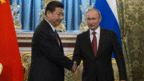 中国国家主席习近平与俄罗斯总统普京在克里姆林宫