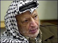 Arafat: pulso firme para comandar palestinos