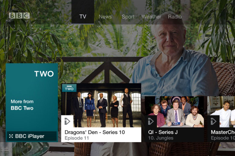 Viewing content by channel on BBC Connected Red Button