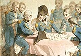 Nelson explains his plan for the forthcoming Battle of Trafalgar