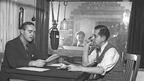 BBC European Service presenter John Foreman and producer Lionel Gamlin