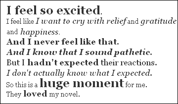 Extract from Caroline's blog