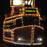 An illuminating tram