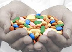 A handful of pills