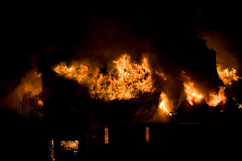 Saltney Church Fire by Rogueelement